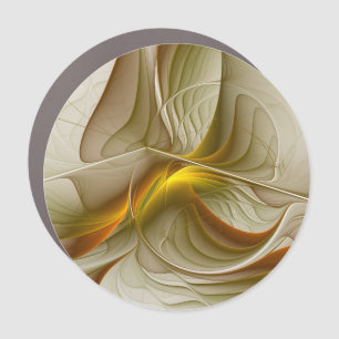 Colors of Precious Metals, Abstract Fractal Art Car Magnet