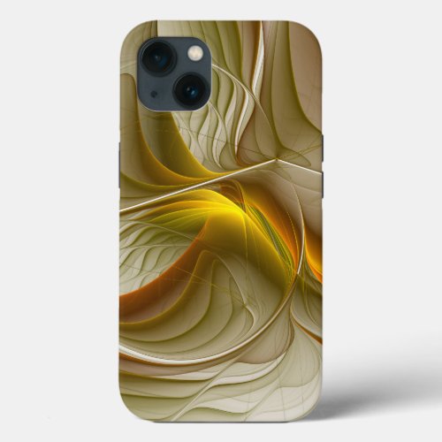 Colors of Precious Metals Abstract Fractal Art iPhone 13 Case