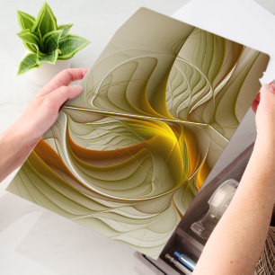 Colors of Precious Metals, Abstract Fractal Art Envelope Mailers