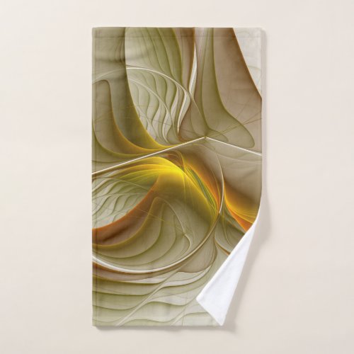 Colors of Precious Metals Abstract Fractal Art Hand Towel
