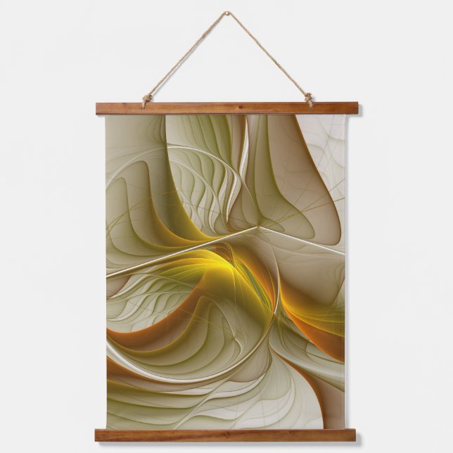 Colors of Precious Metals, Abstract Fractal Art Hanging Tapestry (Front)