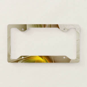 Colors of Precious Metals, Abstract Fractal Art License Plate Frame