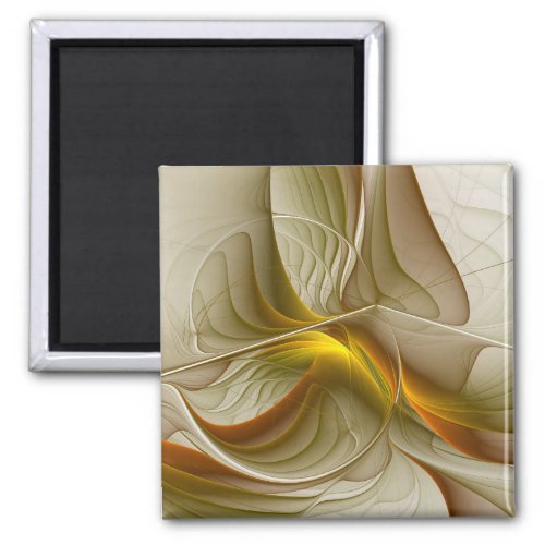 Colors of Precious Metals Abstract Fractal Art Magnet