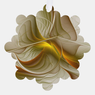Colors of Precious Metals, Abstract Fractal Art Ornament Card