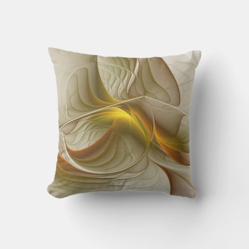 Colors of Precious Metals Abstract Fractal Art Outdoor Pillow