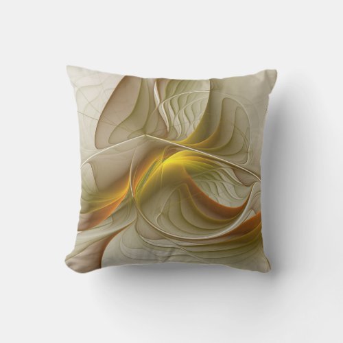 Colors of Precious Metals, Abstract Fractal Art Outdoor Pillow
