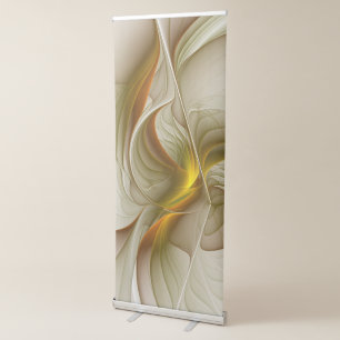 Colors of Precious Metals, Abstract Fractal Art Retractable Banner