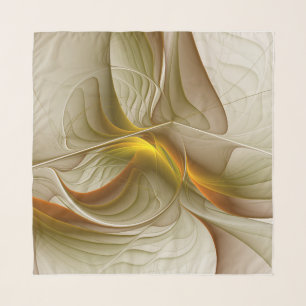 Colors of Precious Metals, Abstract Fractal Art Scarf