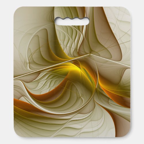 Colors of Precious Metals Abstract Fractal Art Seat Cushion