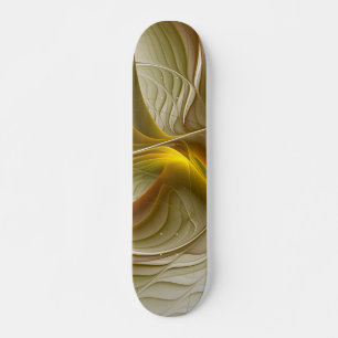 Colors of Precious Metals, Abstract Fractal Art Skateboard