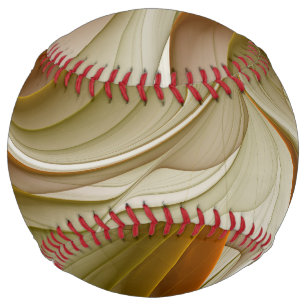 Colors of Precious Metals, Abstract Fractal Art Softball