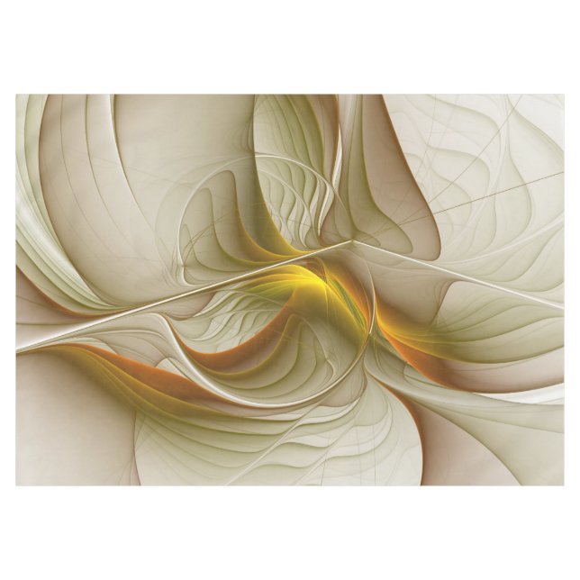 Colors of Precious Metals, Abstract Fractal Art Tablecloth (Front (Horizontal))