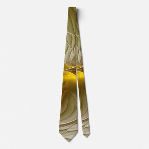 Colors of Precious Metals Abstract Fractal Art Tie