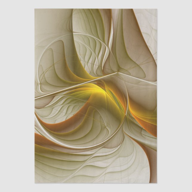 Colors of Precious Metals, Abstract Fractal Art Tissue Paper (Front)