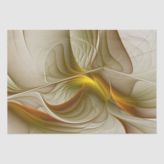 Colors of Precious Metals, Abstract Fractal Art Tissue Paper (Front)