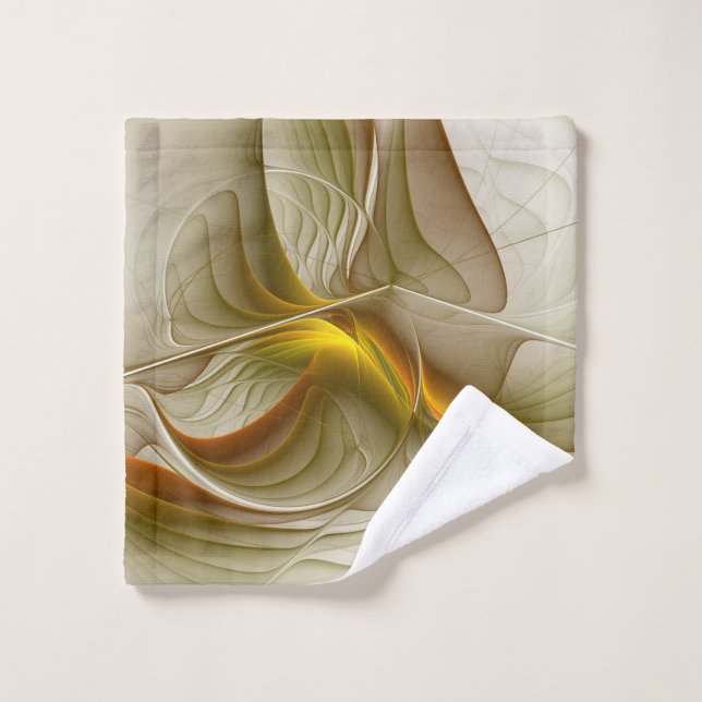 Colors of Precious Metals, Abstract Fractal Art Wash Cloth (Wash Cloth)