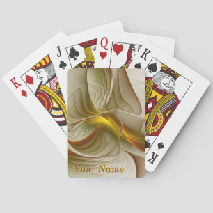 Colors of Precious Metals, Abstract Fractal Name Poker Cards