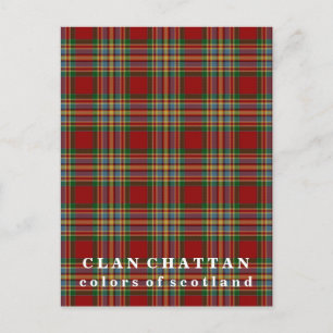 Colors of Scotland Clan Chattan Tartan Postcard
