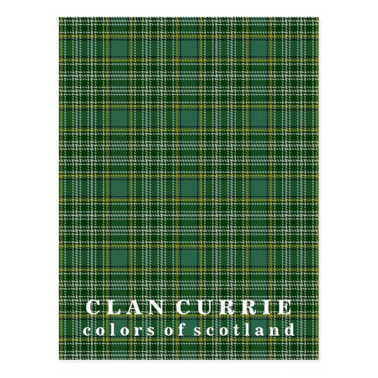 Colors of Scotland Clan Currie Tartan Postcard | Zazzle.com