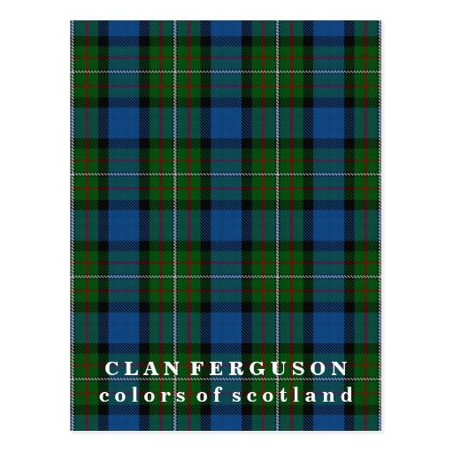 Colors of Scotland Clan Ferguson Tartan Postcard | Zazzle