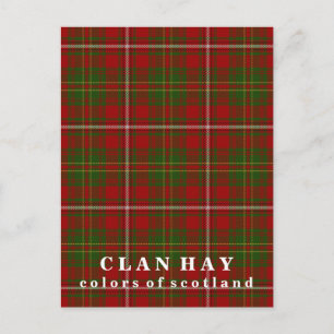 Colors of Scotland Clan Hay Tartan Postcard