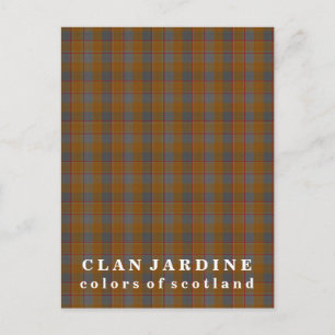 Colors of Scotland Clan Jardine Tartan Postcard