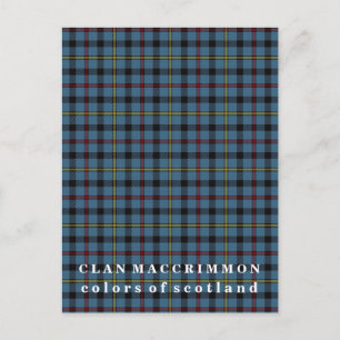Colors of Scotland Clan MacCrimmon Tartan Postcard