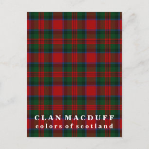Colors of Scotland Clan MacDuff Tartan Postcard