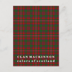 Colors of Scotland Clan MacKinnon Tartan Postcard