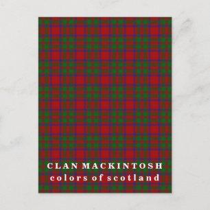 Colors of Scotland Clan MacKintosh Tartan Postcard