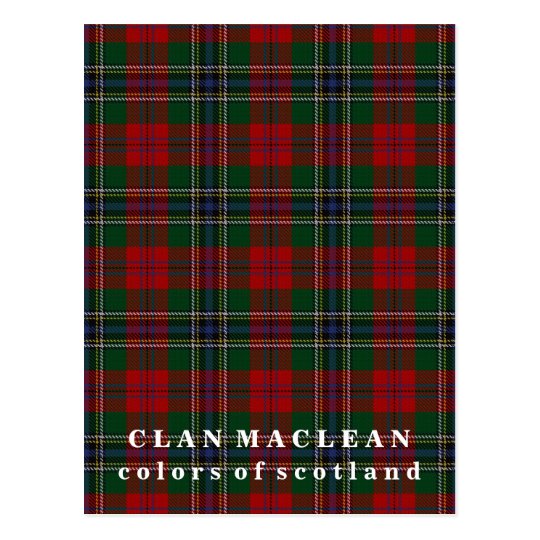 Colors of Scotland Clan MacLean Tartan Postcard | Zazzle.com