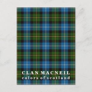 Colors of Scotland Clan MacNeil Tartan Postcard