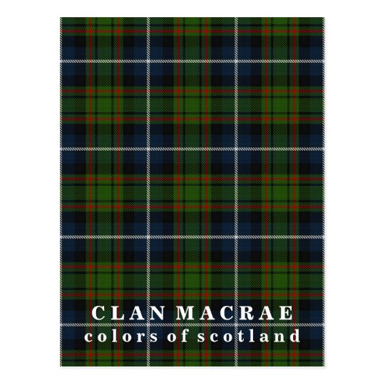 Colors of Scotland Clan MacRae Tartan Postcard | Zazzle.com