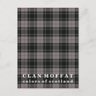 Colors of Scotland Clan Moffat Tartan Postcard