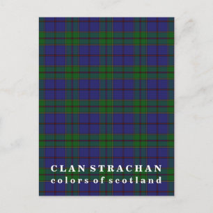 Colors of Scotland Clan Strachan Tartan Postcard