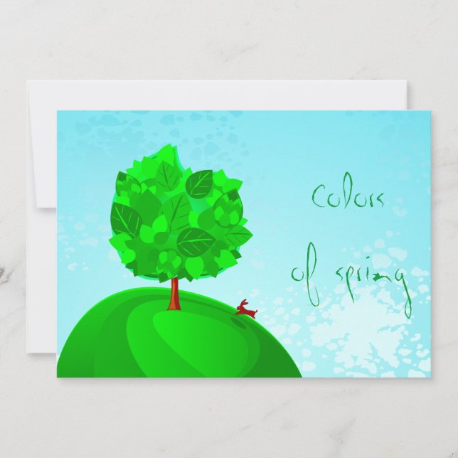 Colors of spring, invitation (Front)