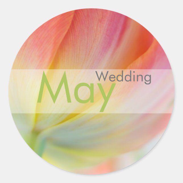 Colors of Spring • May Wedding Sticker (Front)