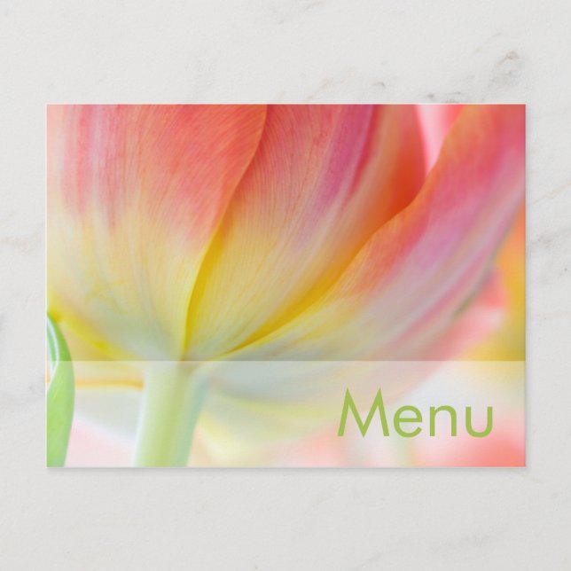 Colors of Spring • Menu Postcard (Front)