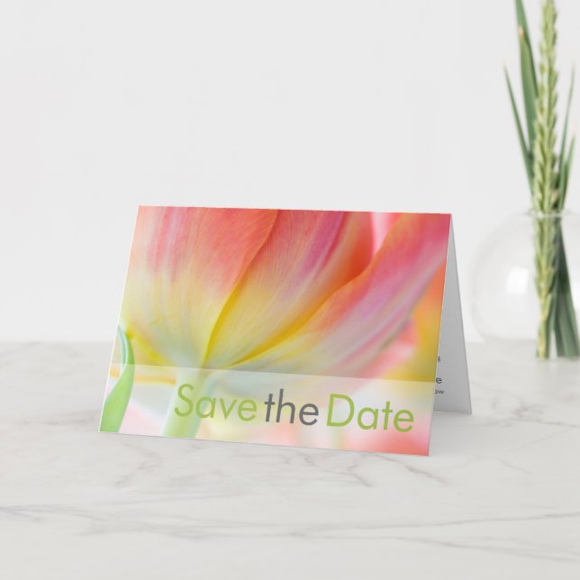 Colors of Spring Save the Date Card (Front)