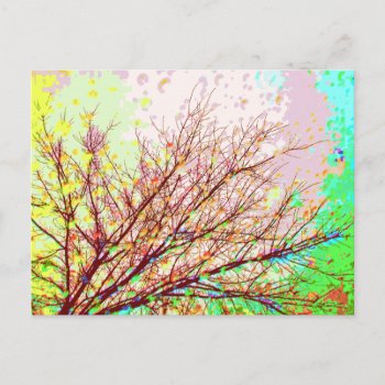 Colors Of Spring Tree Branches Digital Painting Postcard by M_Sylvia_Chaume at Zazzle