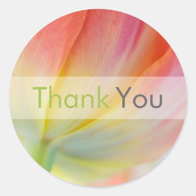 Colors of Spring Tulip • Thank You Sticker (Front)