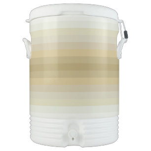 Colors Of Tan Horizontal Striped Pattern Art Beverage Cooler