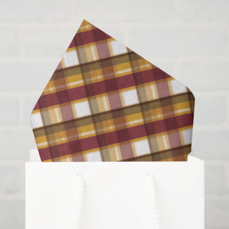 Colors Of The Autumn Plaid Pattern Tissue Paper