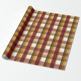 Colors Of The Autumn Plaid Pattern Wrapping Paper