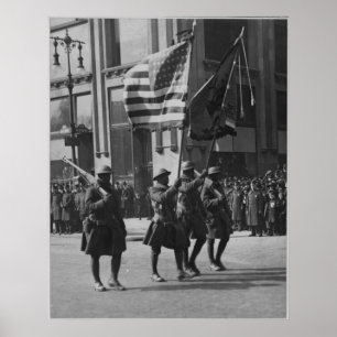 Colors of The Famous 369th Infantry in Parade Poster