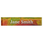 Colors of the Maple Leaf Autumn Nature Photography Desk Name Plate