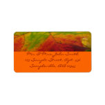 Colors of the Maple Leaf Autumn Nature Photography Label