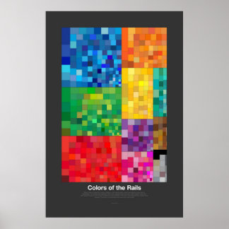 Colors of the Rails (dark) Poster
