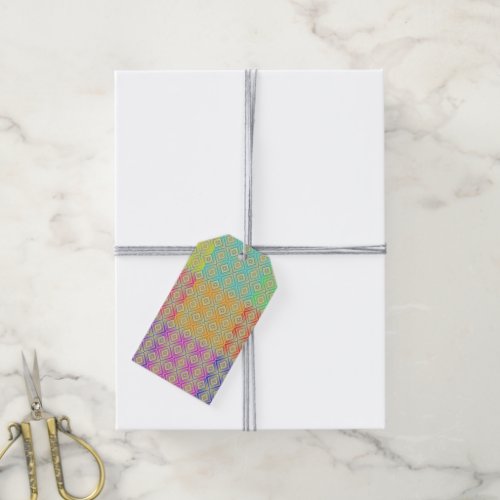 Colors Of The Rainbow Alternative Diamond Pattern Gift Tags