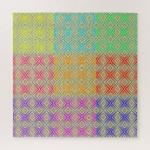 Colors Of The Rainbow Alternative Diamond Pattern Jigsaw Puzzle